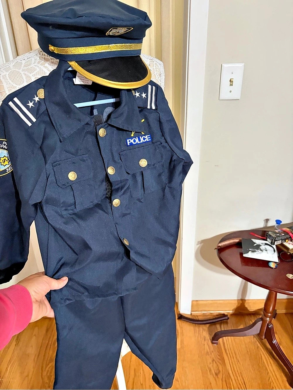 Kangaroo Police costume set Blue & Gold sixe T2 - Picture 2 of 9